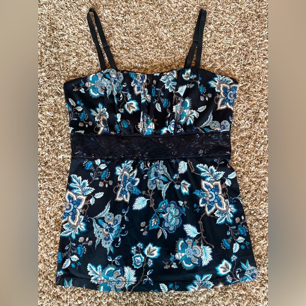 Torrid Black & Blue Paisley Women’s Babydoll Top- Plus Size - Size 1X / XL